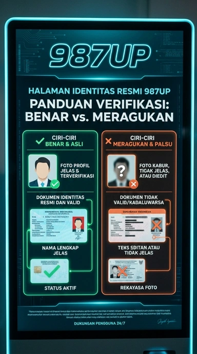Tampilan kanal resmi 987up
