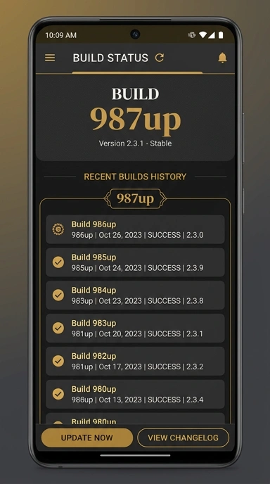 Tampilan riwayat versi 987up