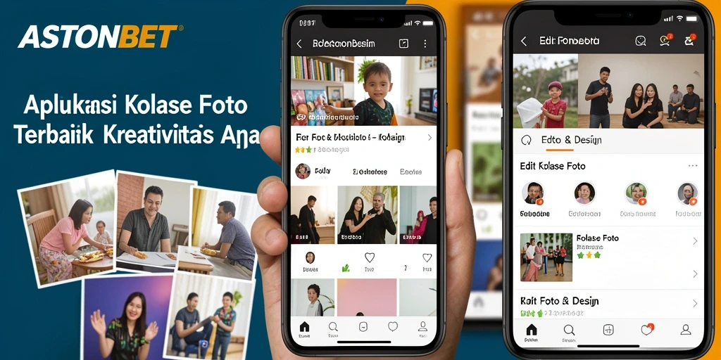 Tampilan antarmuka ASTONBET yang memudahkan pembuatan kolase foto.