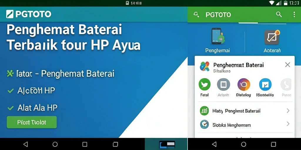 Antarmuka PGTOTO yang menunjukkan fitur penghemat baterai secara jelas.